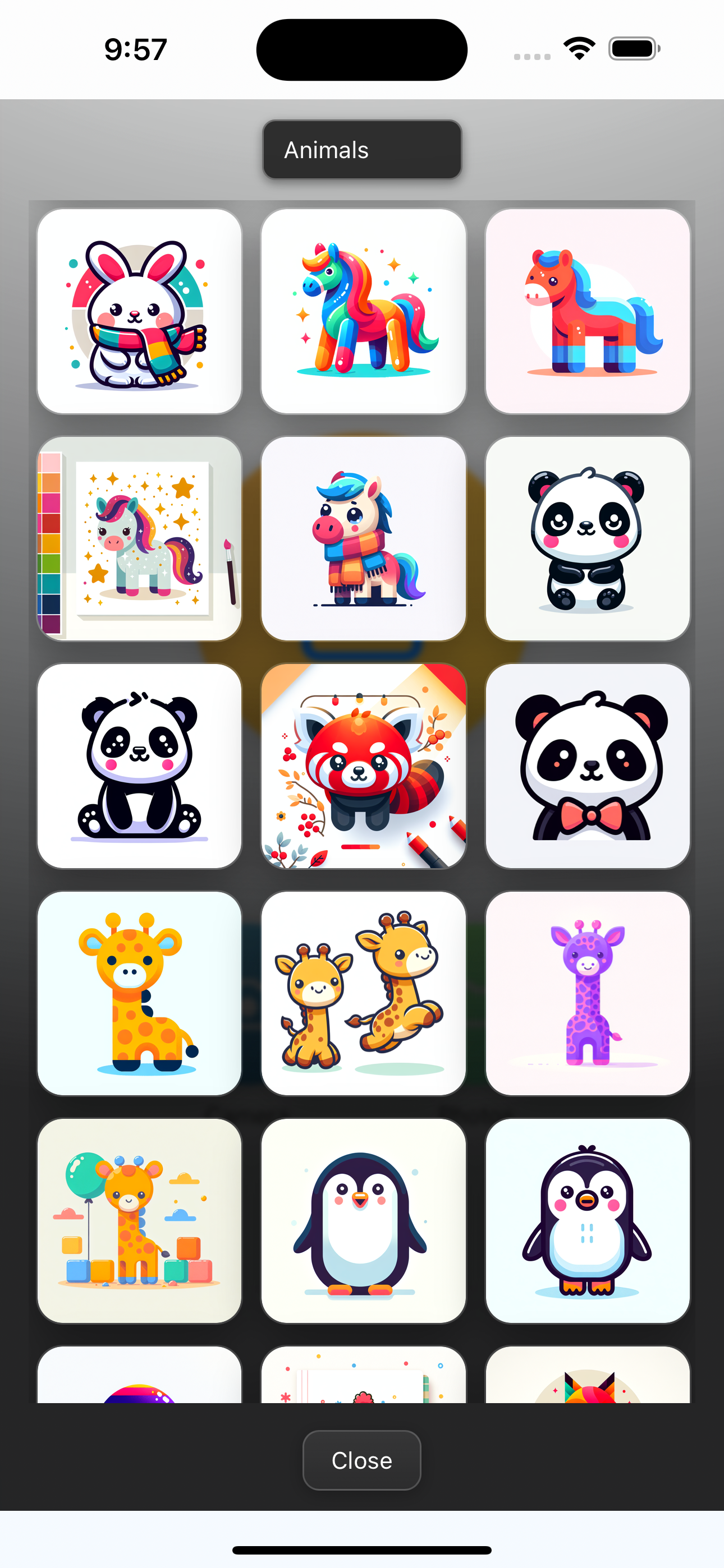 Coloring a picture on iPhone